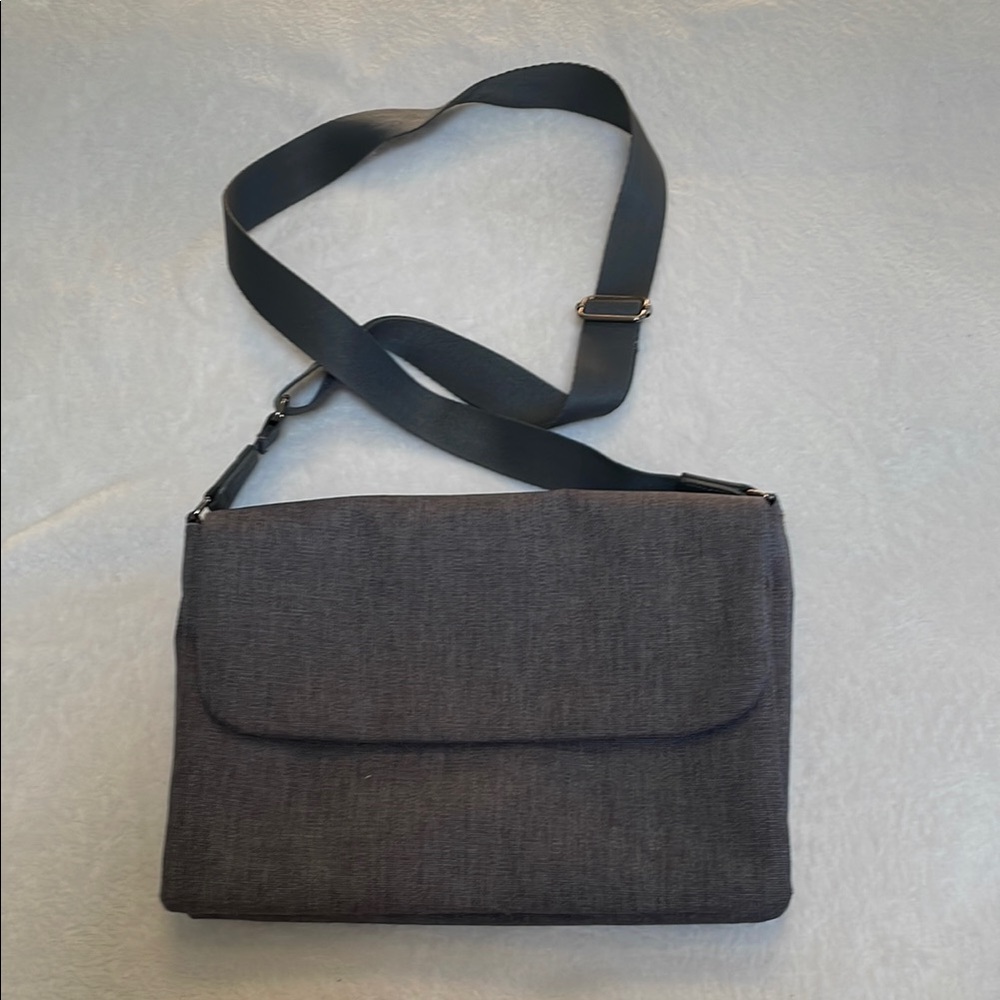 Monopoly Grey canvas crossbody travel bag